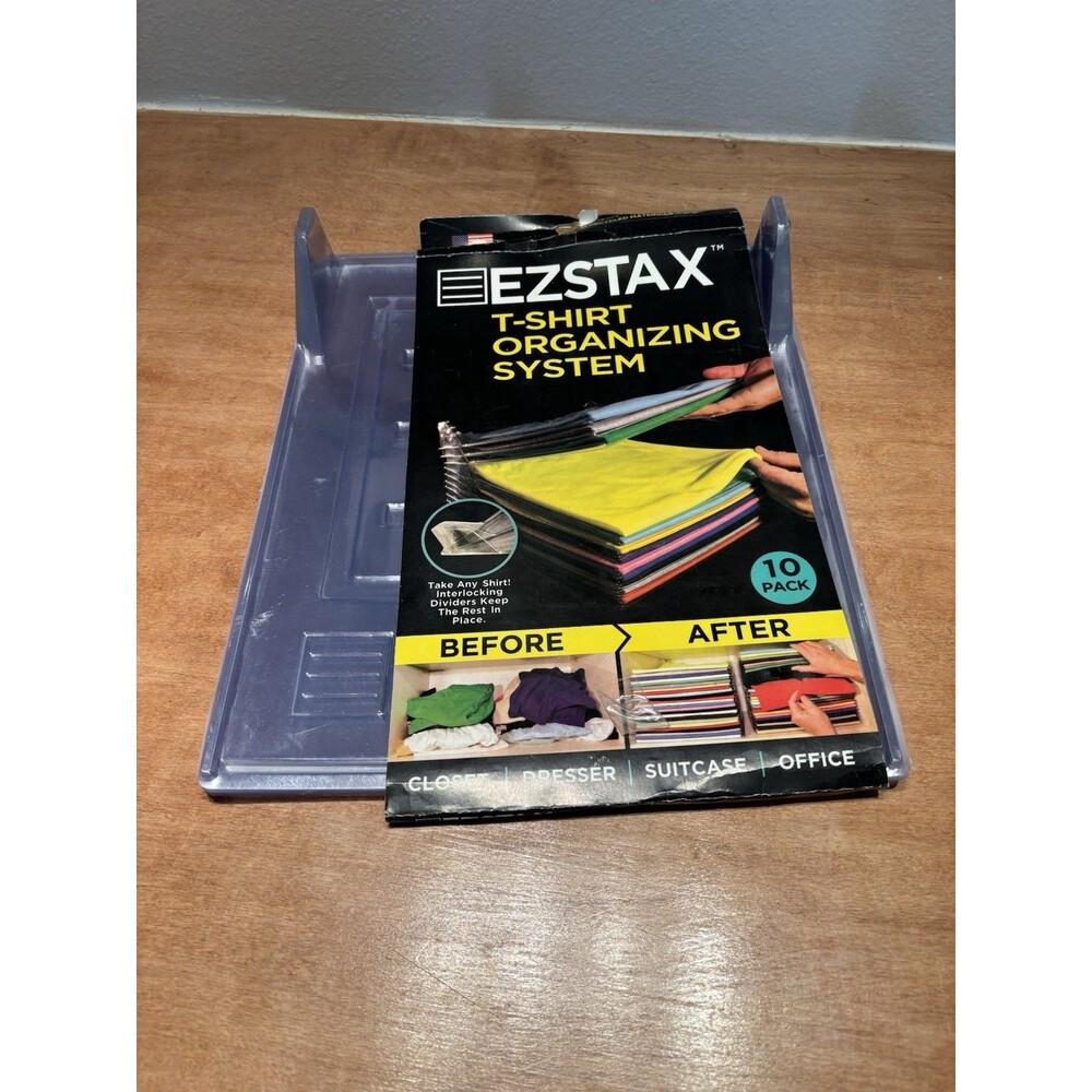 EZSTAX T-Shirt Folder & Closet Organizer Office Filing System 10 Pack BN